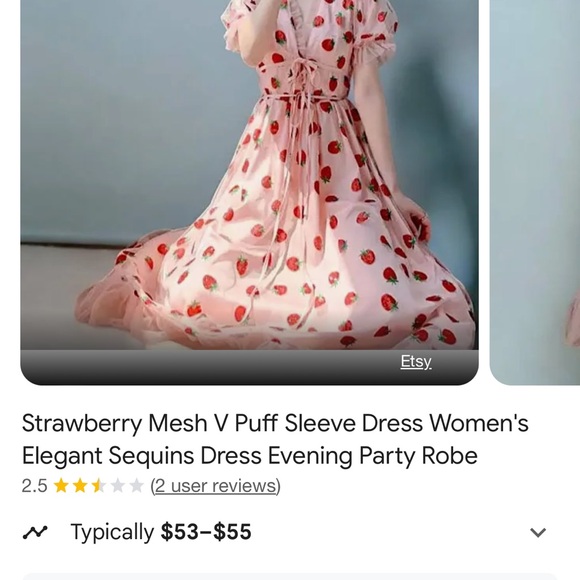 Strawberry dress - Picture 2 of 5